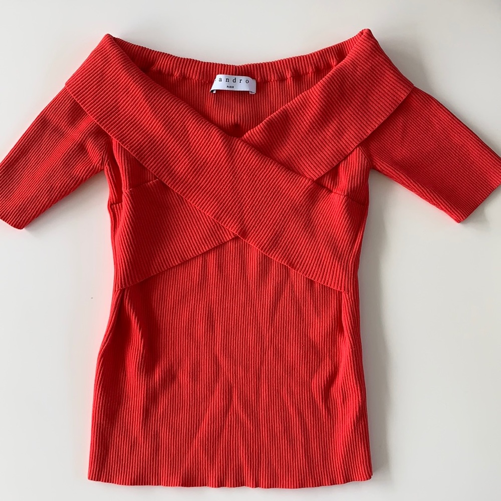 Sandro Off the Shoulder Top